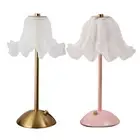 Vintage Flower Table Lamp USB Rechargeable Metal Base Touch Control 2000mAh