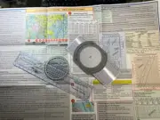 ALL IN ONE: VFR NAV Planning Set (E6B Flight Computer, Rotary Plotter, Poster)