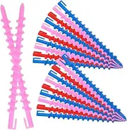 Ipetboom 20Pcs Heatless Spiral Curlers Perm Rods for Easy Hair Styling for Creating Retro Curls and Waves for Home and Travel Use