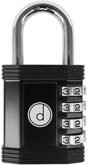 Padlock - 4 Digit Combination Lock for Gym, Sports, School & Employee Locker, Ou
