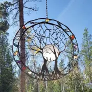 Tree of Life Metal Hanging Wall Art 9.8 Inch Round Rustic Sculpture Garden .i