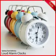 Twin Bell Alarm Clock Vintage Retro Loud Clocks Battery Bedside Desk Analogue