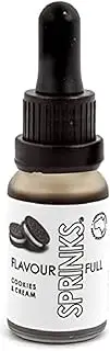 Sprinks Cookies and Cream Flavour 15ml | Oil Soluble Flavouring | for Baking | Cakes | Desserts | Flavour Drops | Long Shelf Life | Easy to Use for Recipes