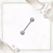 Barbell Tongue Ring White Surgical Steel