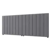 Oikiture Bed Frame Headboard Double Queen King Size Grey Velvet