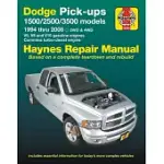 DODGE PICK-UPS 1500, 2500 & 3500 MODELS, 1994 THRU 2008 HAYNES REPAIR MANUAL: 2WD & 4WD - V6, V8 AND V10 GASOLINE ENGINES - CUMMINS TURBO-DIESEL ENGIN