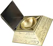 OSOLADY Unique Shape Pyramid Ashtray Vintage Style Windproof Lid for Office or Home