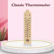 Classic Wooden Thermometer Indoor Celsius Fahrenheit Mountable Hanger
