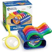 Learning Resources Primary Science Jumbo Magnifiers with Stand, Science Classroom Accessories, Teaching Aids, Set of 6 Magnifiers, Ages 3+