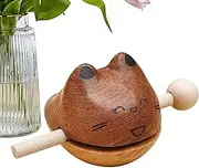Cat Wooden Fish | Stress Relief Wood Fish Figurine Percussion Instrument - Creative Cute Fun Musical Instrument Desktop Ornament for Home