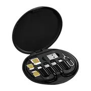 Multifunctional Data Cable Storage Box Set With Multi-Type Converter