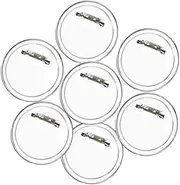 TOVINANNA 30pcs Clear Acrylic Design Button Badges Kit with Pin Round Craft Supplies for Personalization and Group Badges