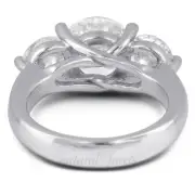 1.26ct I VS2 Round Natural Certified Diamonds White Gold Classic 3-Stone Ring