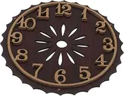 Cabilock Plastic Dial for DIY Cuckoo Clock Round Replacement Dial Plate Wall Clock Parts Kit Vintage Design Silent
