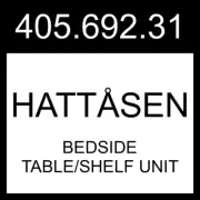 IKEA HATTASEN HATTÅSEN Bedside Table/shelf Unit Black 405.692.31