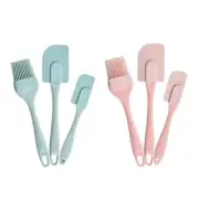 3PCS Decorating Tools Silicone Spatulas and Cake Scraper Oil Brush Baking Tools