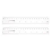 2pcs Film Ruler 8 Inch 0.5mm Scale PET Covered Thickened Flexible Straight Ruler
