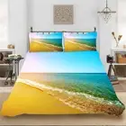 Sea Sand Beach Duvet Doona Quilt Cover Set Single/Double/Queen/King Bed Linen
