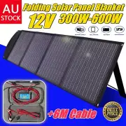 Solar Blanket 300W 400W 600W 12V Folding Solar Panel Kit 6M Cable Mono Power USB