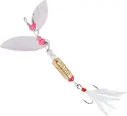 Spinnerbait Fishing Lures - Trout Lures for Lake Fishing, Consistent Strike Sequin Bait Lures with Feather Treble Hooks, Spinnerbait Fishing Accessories Tools, Long Range Casting for