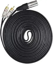 Generic XLR Male to RCA Adapter Accessories for Speaker Amplifier Sound Card