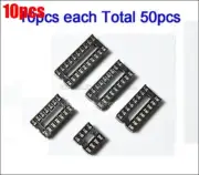 10Pcs Socket Each 8 14 16 18 20 Pin Socket Adaptor Dip Solder Type Ic New qn