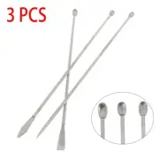 Sleek Stainless Steel Micro Spoon Scoop Spatula Set for Measuring and Sampling