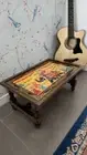 Wooden Coffee Table Hand painted Solid Folding Table Handmade Cocktail Table