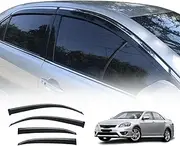 OAD4X4 Weathershields Compatible with Toyota Aurion 2006-2011, Stainless Edge Weather Shields Window Visors Wind Deflectors Sun Rain Guard 4PCS Set