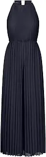 [APART Fashion] APART Pleated Overall Made of Slightly Grained Pleated Chiffon with Pleats
