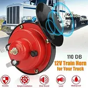 Generation Loud Train Horns For Cars, 12V Waterproof Air Horns Replacement Kit, Car Air Electric Snail Double Horn, Automotive Accessories Universal for Car, M