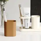 Plastic Toothpaste and Toothbrush Rack No Punching Toothbrush Holder Household