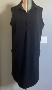 Cynthia Rowley Womens Black Dress Size Large Lounge Pockets Soft New