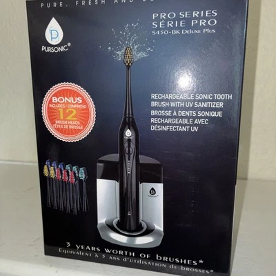 Pursonic S450-BE Deluxe Plus Sonic Rechargeable Toothbrush with UV sanitizer