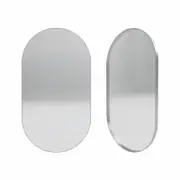 Forme 900mm Brushed Stainless Steel Oval Framed Mirror