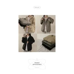 【Codibook】韓國 peachmode 復古立領內刷毛拉鍊外套［預購］拉鍊外套 羽絨外套 女裝