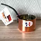 NEW Baumalu Copper Sauce Pot Iron Handle Made in France 4.25 W 3”H