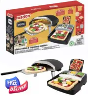 Casdon Ooni Toy Pizza Oven and Topping Station Deluxe Playset