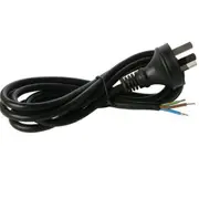 3 Pin Plug Mains Cord with Bare Wires 1M