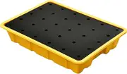 Spill-Proof Tray Oil Tank Spill Tray，Spill Platform, Stackable Modular Platform, Spill-Proof Tray with Flat Top Grating, Polyethylene Spill Containment Pallet, Factory Workshop Warehouse STO