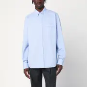 [Valentino] Light blue button-down shirt in cotton 42 CM Light blue
