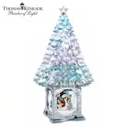 Bradford Exchange Thomas Kinkade Illuminated Musical Christmas Tree Snow Globe