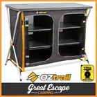 OZtrail Deluxe Folding 3 Shelf Double Cupboard - Carry Bag Included