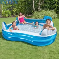 在飛比找樂天市場購物網優惠-INTEX兒童恐龍游泳池 兒童充氣城堡 家庭裝嬰兒戲水游泳池