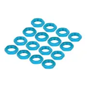Aluminum 17mm Wheel Nut Thread 1.0mm for 1/8 RC Model Car 16PCS(Blue)