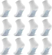 [SKIBEAUT] Toddlers Ankle Socks Boys Girls Low Cut Socks Grips 12 Pairs Kids Crew No Show Gripper Non Slip Skid Socks for 1-7 Years
