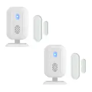2 Set Wireless Window Door Entry Open Security Remote Control Alarm Chime Sensor