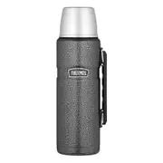Thermos King 1.2L Vacuum Insulated Beverage Hot/Cold Bottle Hammertone Silver