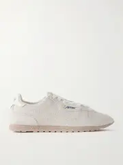 [Autry] Autry - Windspin Leather-trimmed Perforated Brushed Suede Sneakers - White - IT42 IT 42 White