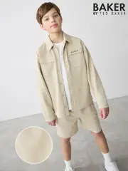 Baker by Ted Baker Stone Shacket T-Shirt And Shorts Set (E77077) | $63 - $72